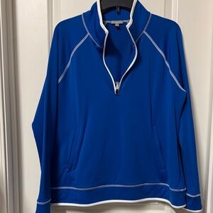 Talbots Blue Quarter-Zip Pullover